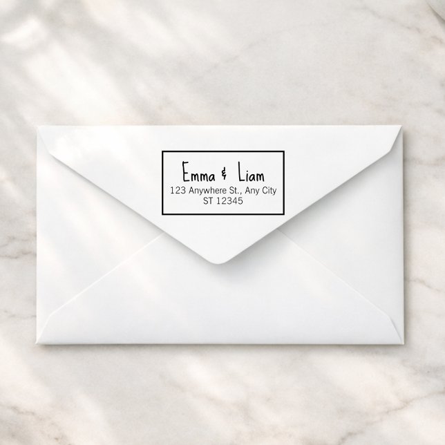 Minimalist Modern Return Address Rubber Stamp (Creator Uploaded)