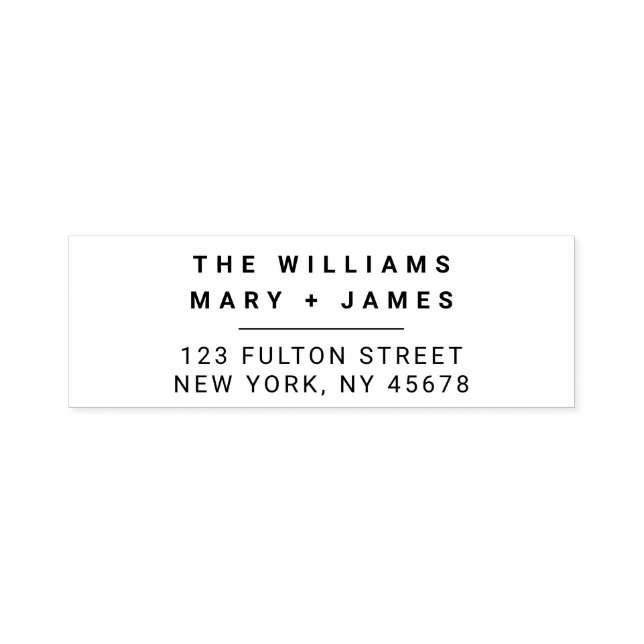 Minimalist Modern Return Address Self-inking Stamp (Design)