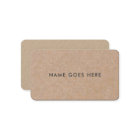 Minimalist Modern Rustic Kraft Business Card