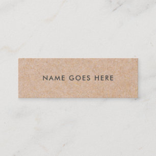 Minimalist Modern Rustic Kraft Mini Business Card