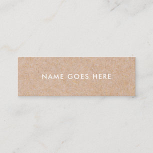 Minimalist Modern Rustic Kraft Mini Business Card