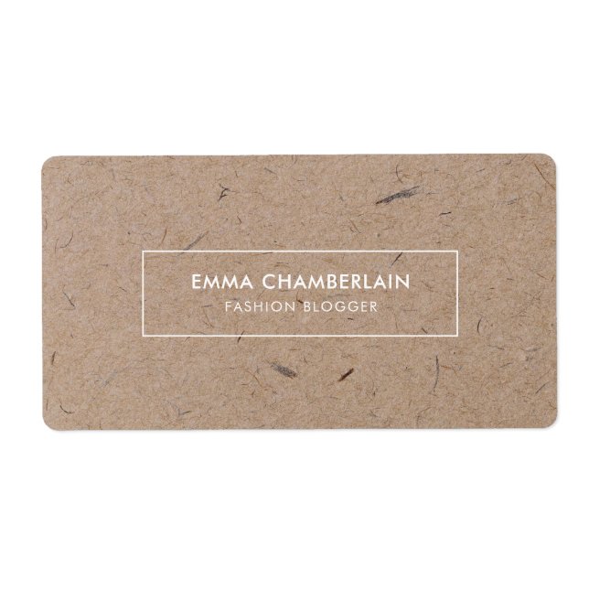 Minimalist Modern Rustic Kraft Paper  (Front)