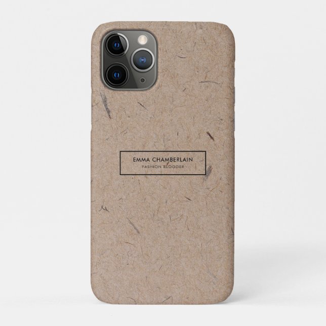 Minimalist Modern Rustic Kraft Paper Case-Mate iPhone Case (Back)