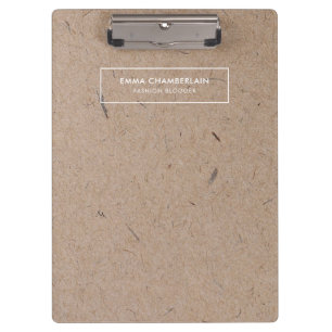 Minimalist Modern Rustic Kraft Paper Clipboard