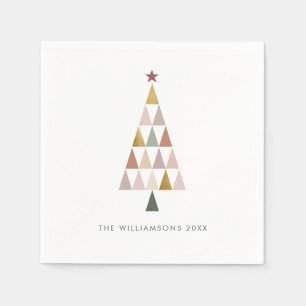 Minimalist Modern Scandi Simple Christmas Tree Napkin