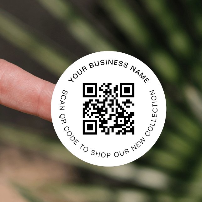 Minimalist Modern Scannable Business QR Code Label (Creator Uploaded)
