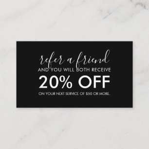 Minimalist Modern Script Black Referral