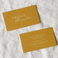 Minimalist Modern Script Boho Chic Mustard Yellow