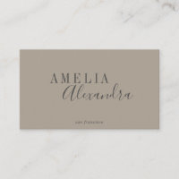 Minimalist Modern Script Boho Neutral Taupe Grey
