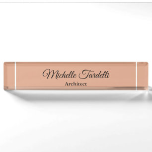 Minimalist Modern Script Calligraphy Nameplate