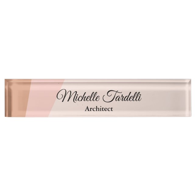 Minimalist Modern Script Calligraphy Nameplate (Front)