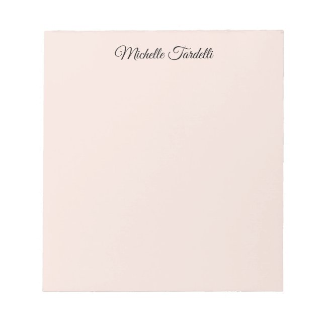 Minimalist Modern Script Calligraphy Notepad (Front)