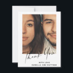Minimalist Modern Script Personalized Custom Photo Thank You Card<br><div class="desc">Minimalist Modern Script Personalized Custom Photo Thank You Card</div>