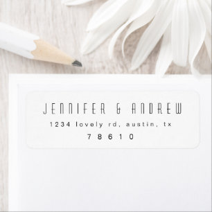 Minimalist Modern Script Return Address