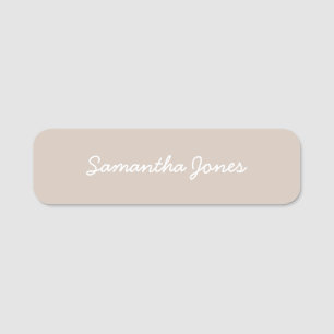 Minimalist Modern Script Stylish Simple Name Tag
