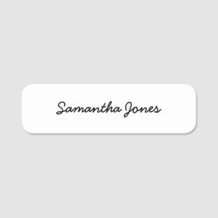 Minimalist Modern Script Stylish Simple Name Tag