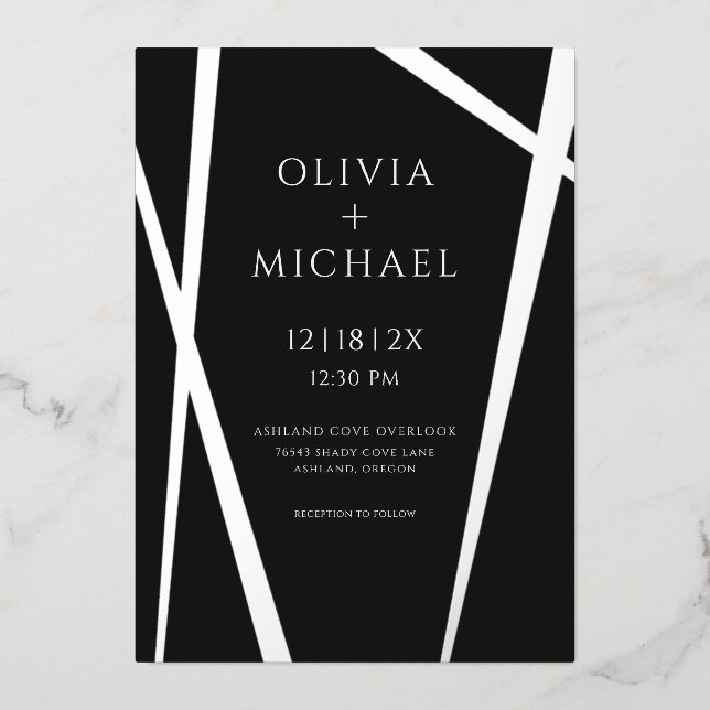 Minimalist Modern Silver Black (Front)
