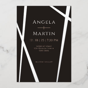 Minimalist Modern Silver Black