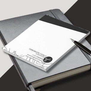 Minimalist Modern Simple Black And White Line Notepad