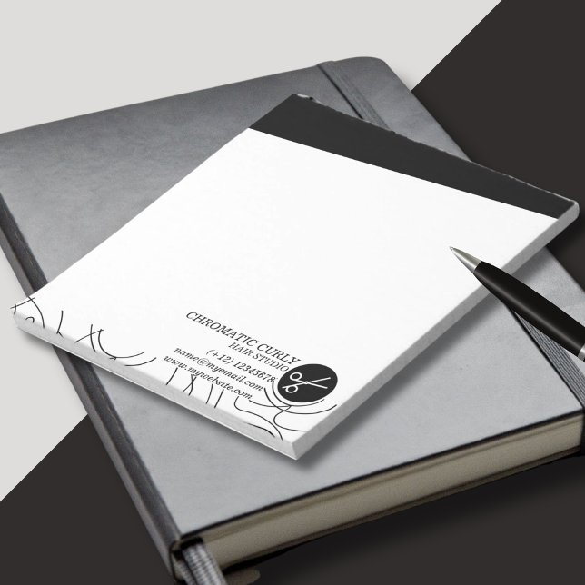 Minimalist Modern Simple Black And White Line  Notepad (Creator Uploaded)