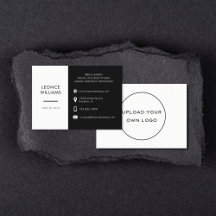 Minimalist Modern Simple Black White Custom Logo