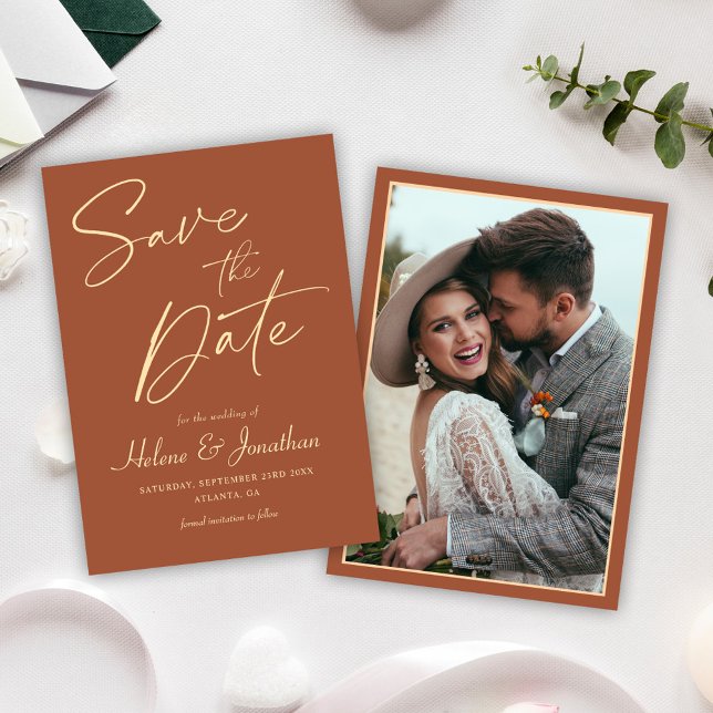 Minimalist Modern Simple Boho Photo Save The Date (Minimalist Modern Simple Boho Photo Save The Date)