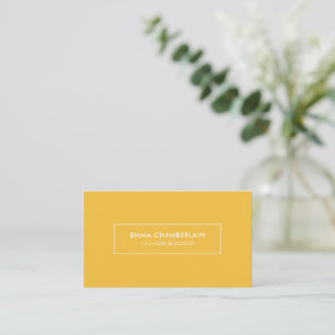 Minimalist Modern Simple Boho Yellow Business Card