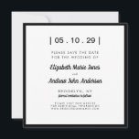 Minimalist Modern Simple Bold Black White Wedding Save The Date<br><div class="desc">Minimalist Modern Simple Bold Black White Wedding Save the Date</div>