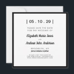 Minimalist Modern Simple Bold Black White Wedding Save The Date<br><div class="desc">Minimalist Modern Simple Bold Black White Wedding Save the Date</div>