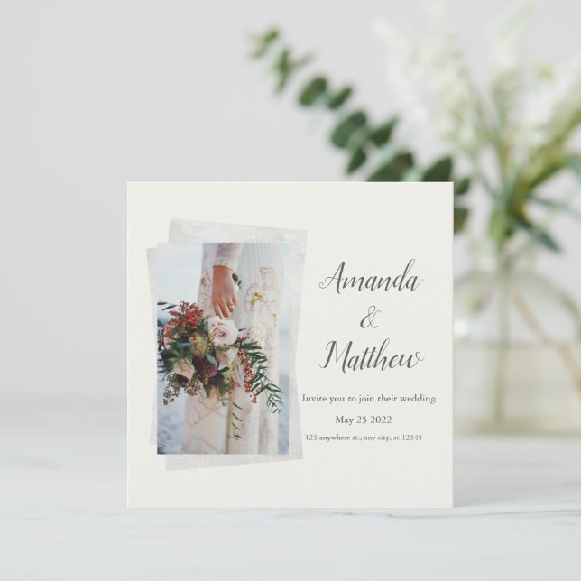 Minimalist Modern, Simple, Elegant Invitation (Standing Front)