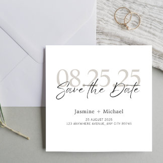 Minimalist Modern Simple Photo Save The Date