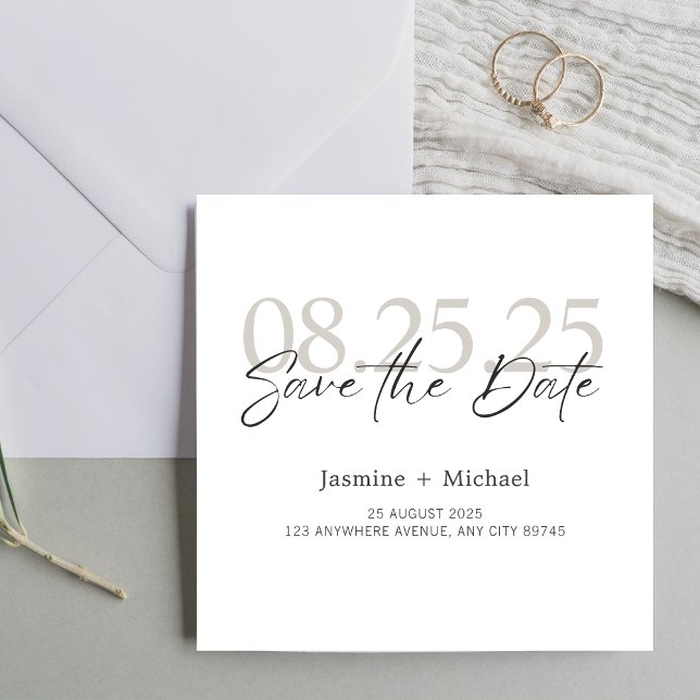Minimalist Modern Simple Photo Save The Date (Creator Uploaded)