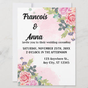 Minimalist Modern Simple Wedding Invitations