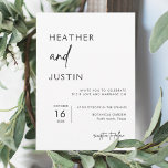 Minimalist Modern Simple Wedding Invitations<br><div class="desc">Black and White Minimalist Modern Wedding Invitations for Your Special Day!</div>