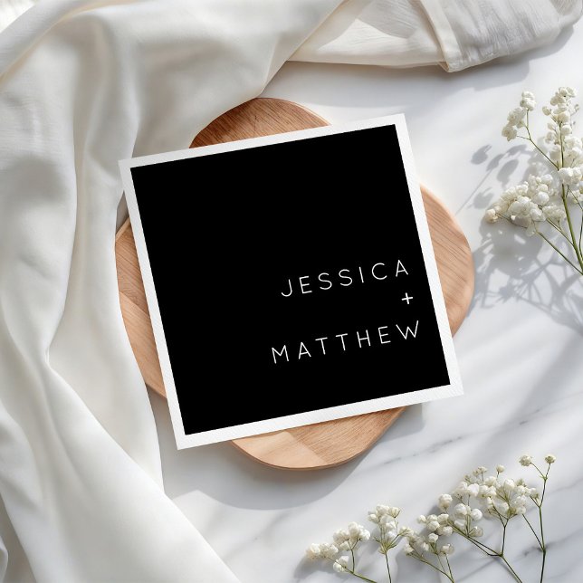 Minimalist Modern Simple Wedding Party Napkins (Creator Uploaded)