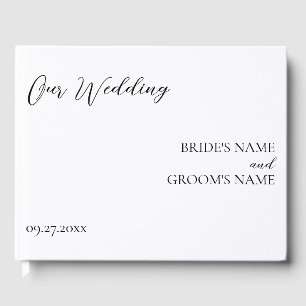 Minimalist Modern Simple Wedding Welcome Guest Book