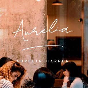 Minimalist Modern Small Business Signature Name Window Cling