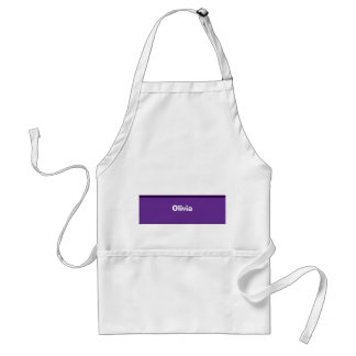 Minimalist Modern Stripe Name or Monogram Standard Apron