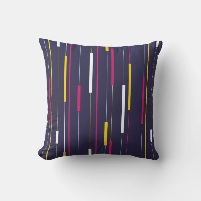 Minimalist Modern Stripes Throw Pillow (Front)