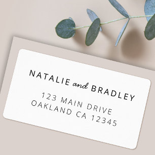 Minimalist Modern Stylish Simple Wedding Label