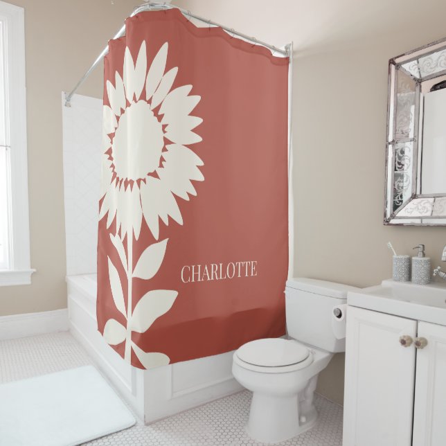  Minimalist Modern Sunflower Custom Name   (In Situ)