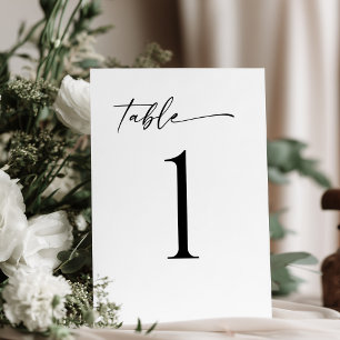 Minimalist Modern Table Number
