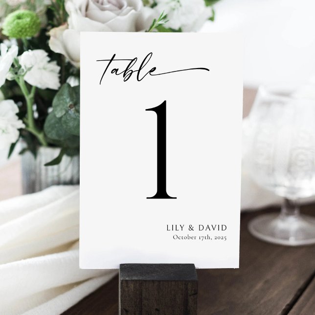 Minimalist Modern Table Number (Creator Uploaded)