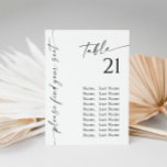 Minimalist Modern Table Number Seating Chart Cards<br><div class="desc">For further customization,  please click the "customize further" link and use our design tool to modify this template. 
 If you need help or matching items,  please contact me.</div>