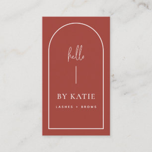 Minimalist Modern Terracotta Arch Beauty Business Card