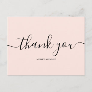 Minimalist Modern Thank You Postcard