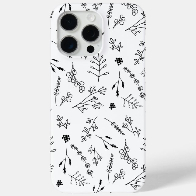 Minimalist Modern Trendy Botanical Simple Case-Mate iPhone Case (Back)