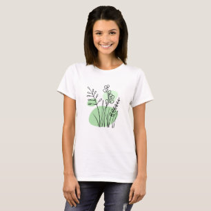 Minimalist Modern Trendy Botanical T-Shirt