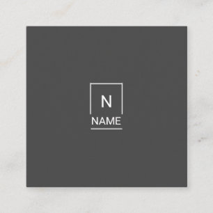 Minimalist Modern Trendy Mono Square Business Card