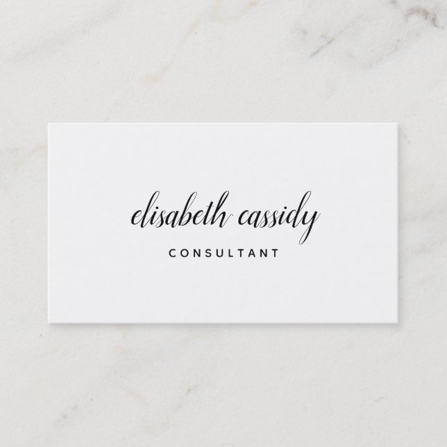 Minimalist Modern Two-Sided Business Card (Front)